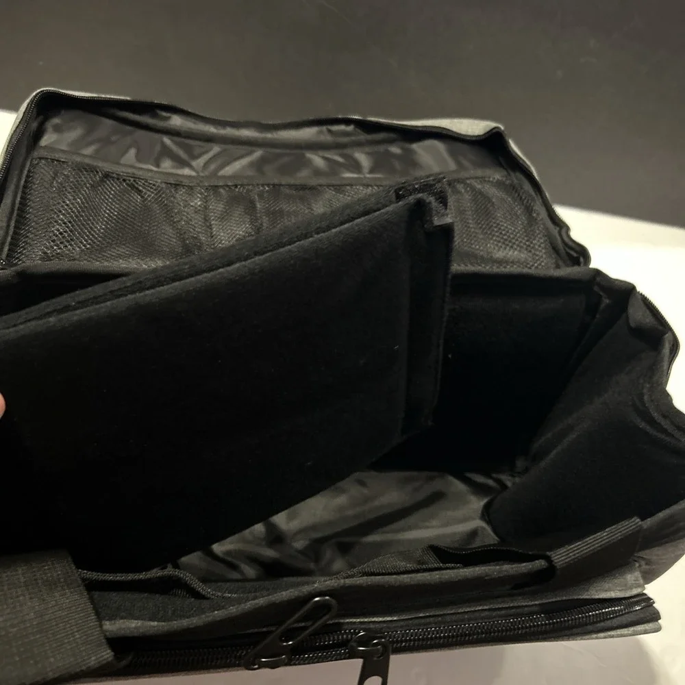 IG Homes Medicine Organizer Portable First Aid Kit Gray Cloth Bag Zippers Pouch